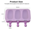 food grade BPA free DIY cute shape cakesicle mold tray with lid silicone ice cream mold popsicle